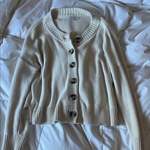 Cream Button-Up madewell Women's Sweater